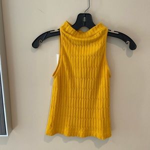 Sleeveless mock neck top